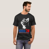 Kinderlose Katzen Ladys für Kamala Harris 24 US El T-Shirt (Vorne ganz)