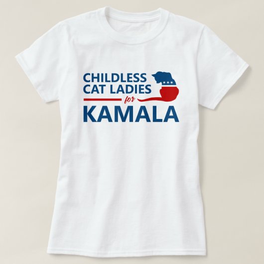 Kinderlose Katzen Ladys für Kamala T-Shirt (Design vorne)