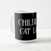 Kinderlose Katzenfrau Kaffeetasse (Vorderseite Links)