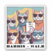 Kinderlose Katzenfrauen für Kamal Aufkleber (Vorderseite)