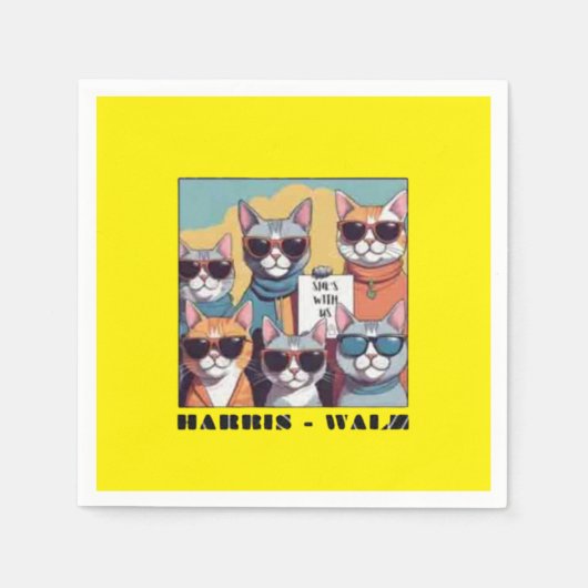 Kinderlose Katzenfrauen für Kamal Serviette (Vorderseite)