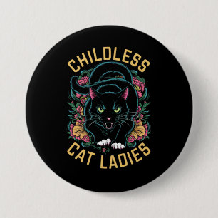 Kinderlose Katzenladies 2024 Feministin Button