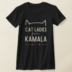 Kinderlose Katzenladies stimmen für Kamala Harris  T-Shirt