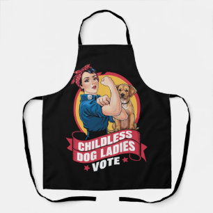 Kinderlose Katzenladies wählen Hund The Riveter Do Schürze