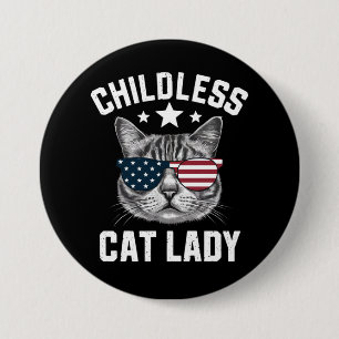 Kinderlose Katzenlady 2024  Button