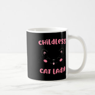 Kinderlose Katzenlady 2024 Lustige Katzenliebhaber Kaffeetasse