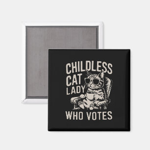 Kinderlose Katzenlady 2024 Wahlstimme Kamala Magnet
