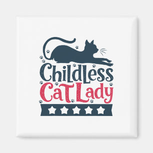 Kinderlose Katzenlady Damen Wahl Vintage Kinderlos Magnet
