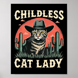 Kinderlose Katzenlady - Kamala Harris 2024 Katzenl Poster