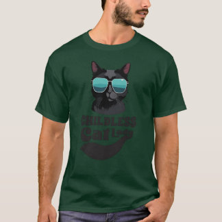 Kinderlose Katzenlady lustig T-Shirt