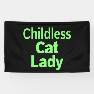 Kinderlose Katzenlady Lustig Wählen 2024 Banner