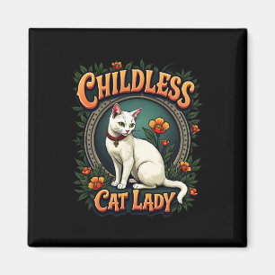 Kinderlose Katzenlady Lustige Katzenliebhaberin 1 Magnet