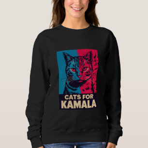 Kinderlose Katzenlady wählt Kamala Harris 2024 Sweatshirt