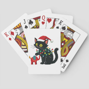 Kinderlose Katzenlady Weihnachten Kamala Trump Spielkarten