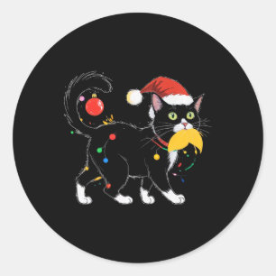 Kinderlose Weihnachtskatze Lady Trump Hair Vote Ka Runder Aufkleber