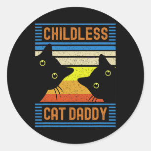 Kinderloser Cat Daddy 2024 für Präsident Cat Vater Runder Aufkleber