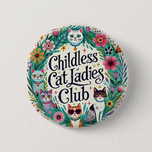 Kinderloser Cat Ladys Club Button