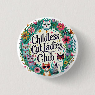 Kinderloser Cat Ladys Club Button