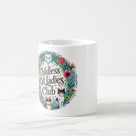Kinderloser Cat Ladys Club Kaffeetasse (Mittel)