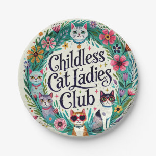 Kinderloser Cat Ladys Club Pappteller