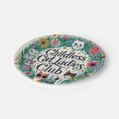 Kinderloser Cat Ladys Club Pappteller (Schrägansicht)