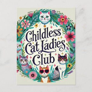 Kinderloser Cat Ladys Club Postkarte