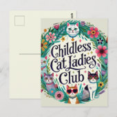 Kinderloser Cat Ladys Club Postkarte (Vorne/Hinten)