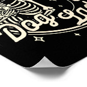 Kinderloser Hund Ladys Funny Dog Skeleton Hallowee Poster (Ecke)
