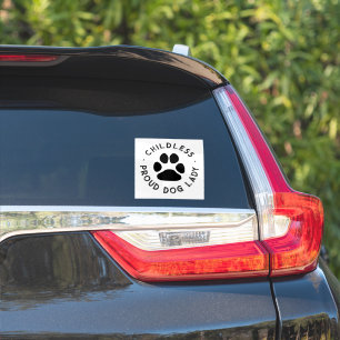 Kinderloser Stolz Hunde Lady niedliche Schwarzhund Aufkleber