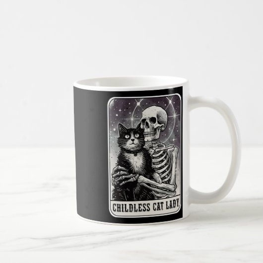 Kinderloses Cat Lady Vintages Tarot Kaffeetasse (Rechts)