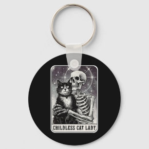 Kinderloses Cat Lady Vintages Tarot Schlüsselanhänger