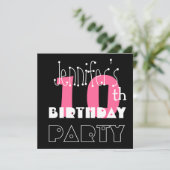 Kindermädchen 10. Geburtstag Individuelle Name Mod Einladung (Stehend Vorderseite)