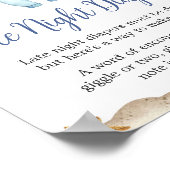 Kindermädchen Ahoy Babydusche Spätabwanderer Poster (Ecke)