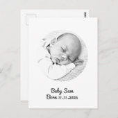 Kindermädchen-Ankündigung Foto-Name Postkarte (Vorne/Hinten)