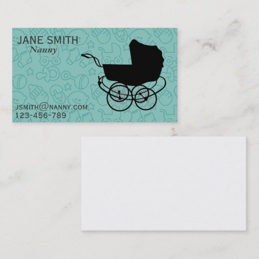 Kindermädchen / Babysitter-Freizeit Visitenkarte (Vorne/Hinten)