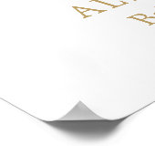 Kindermädchen blüht pfirsichfarbene Blume Begrüßun Poster (Ecke)