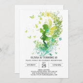 Kindermädchen Bohemisch Geburtstag Einladung (Vorne/Hinten)