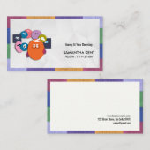 Kindermädchen-bunte neugierige KinderVisitenkarte Visitenkarte (Vorne/Hinten)