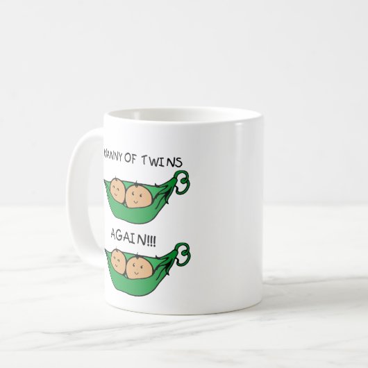 Kindermädchen der Zwillings-wieder Hülse Kaffeetasse (Vorderseite Links)