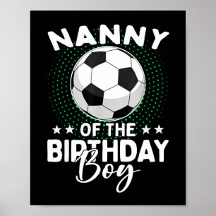 Kindermädchen des Geburtstagsjungen Fußballspieler Poster