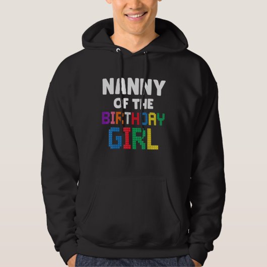 Kindermädchen des Geburtstagskindermeisters Bricks Hoodie (Vorderseite)