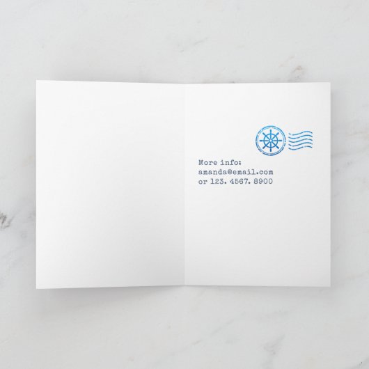 Kindermädchen-Dusche nach Mail Einladung (Innenseite)