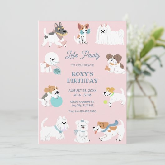 Kindermädchen Einladung (Stehend Vorderseite)