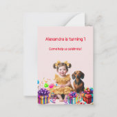 Kindermädchen Einladung zum Geburtstag (Vorderseite)