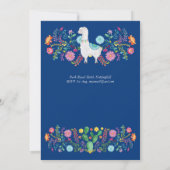 Kindermädchen FIESTA LLAMA Blume Einladung (Rückseite)