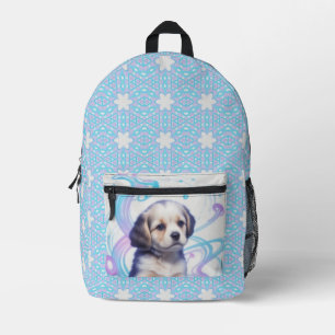 Kindermädchen Galaxy Blue Puppy Bedruckter Rucksack