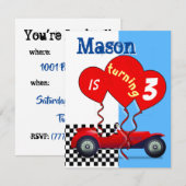 Kindermädchen Geburtstagsparty Einladungen (Vorne/Hinten)