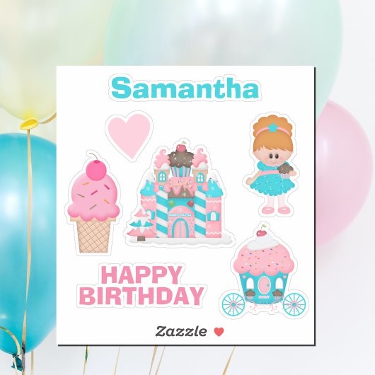 Kindermädchen Geburtstagsticker-Set Aufkleber