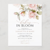 Kindermädchen in Bloom Pink Rose Twin Baby Dusche (Vorderseite)