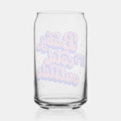 Kindermädchen, kalt draußen im Winter. Dosenglas (Rückseite)